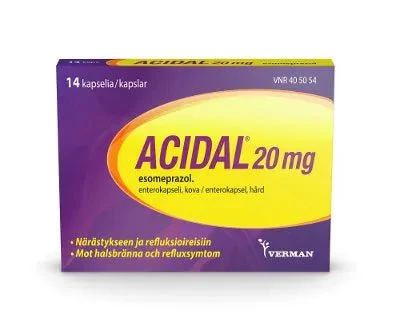 Acidal 20 mg Enterokaps, Kova
