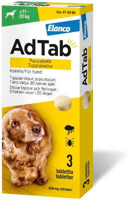 Adtab 450 mg Vet Purutabl Koirille Yli 11-22 kg