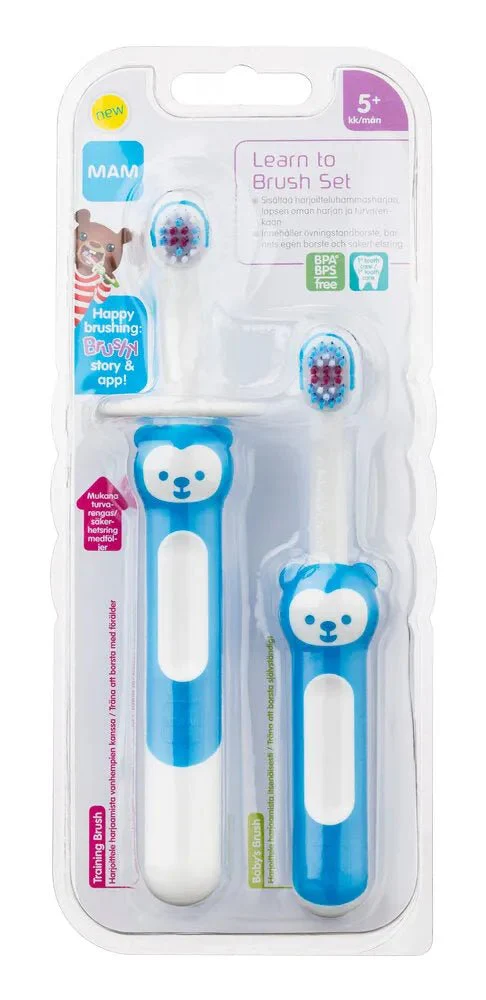 Ainu Mam Learn To Brush Set 5kk+ vauvan hammasharjasetti - Image 2