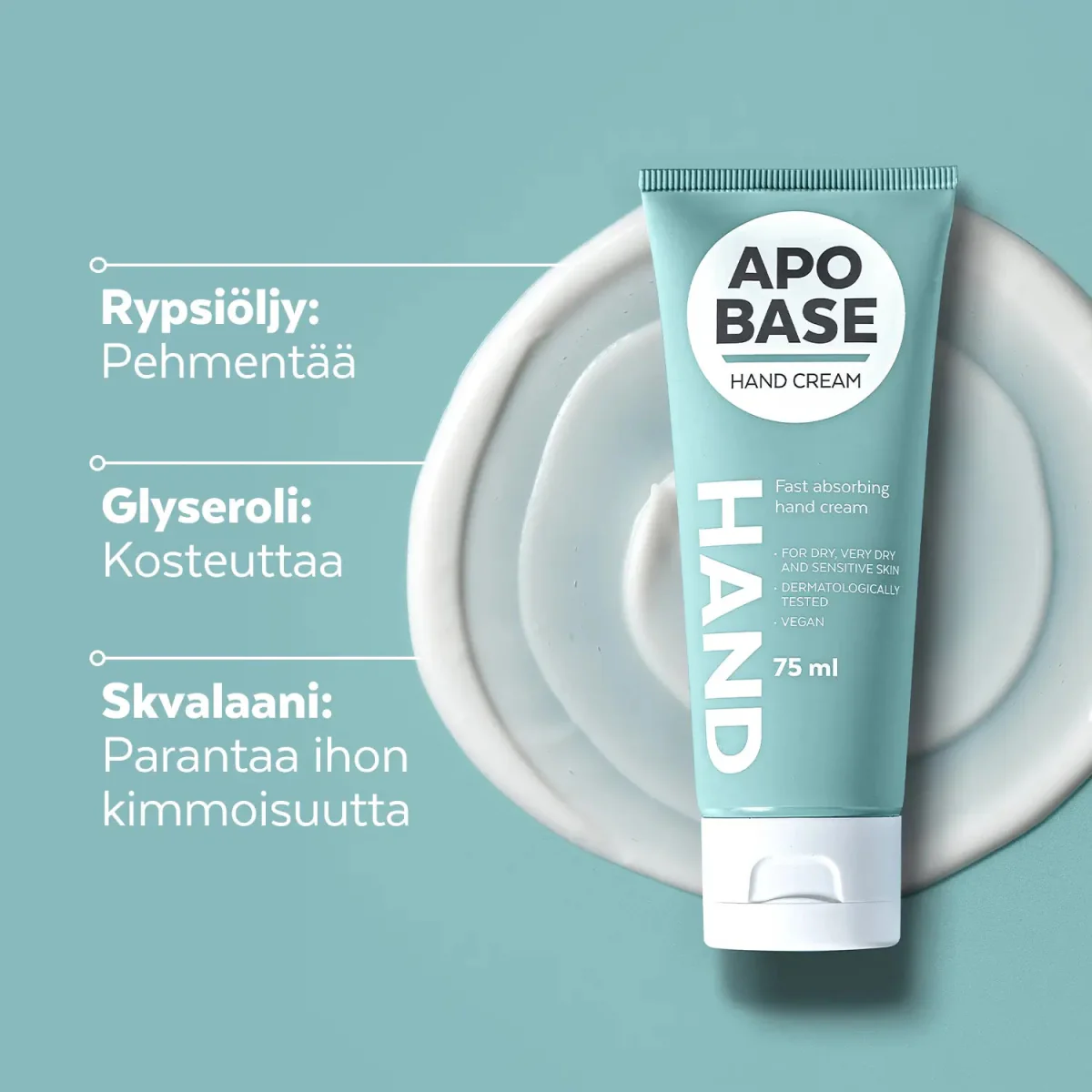 Apobase Hand Cream nopeasti imeytyvä käsivoide - Image 4