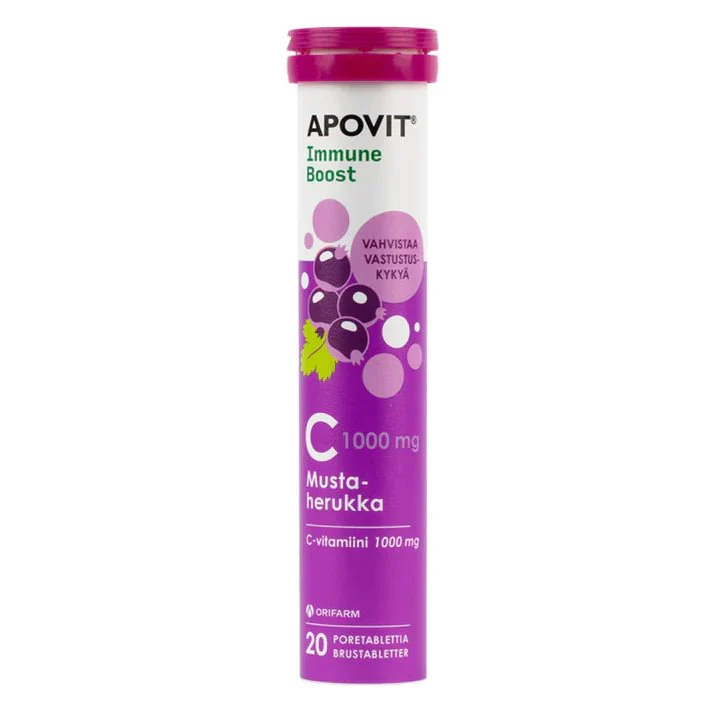 Apovit Immune Boost C-Vitamiini, Mustaherukka