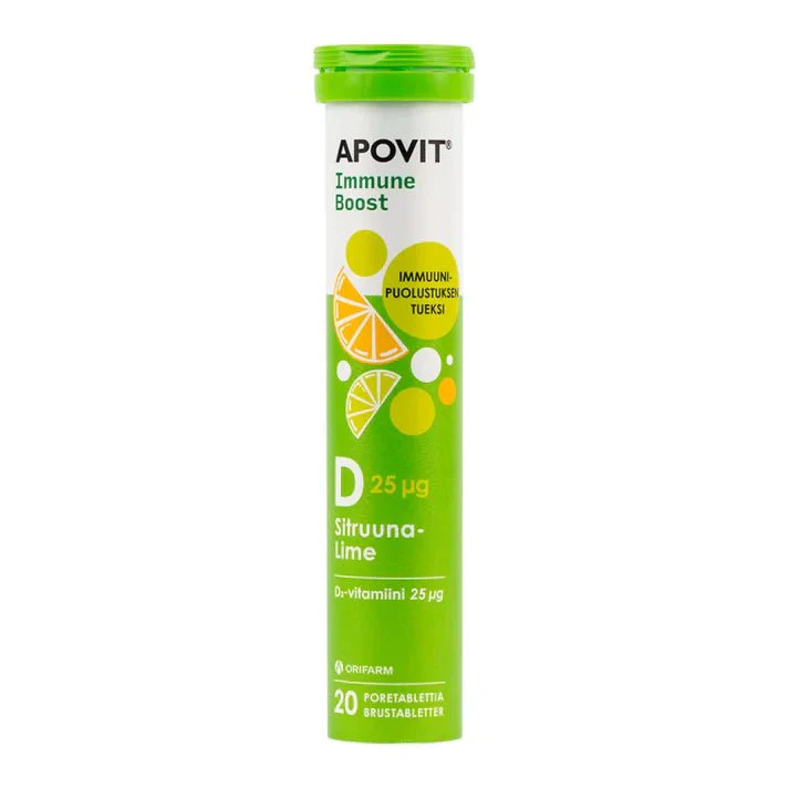 Apovit Immune Boost D-Vitamiini, Sitruuna-Lime
