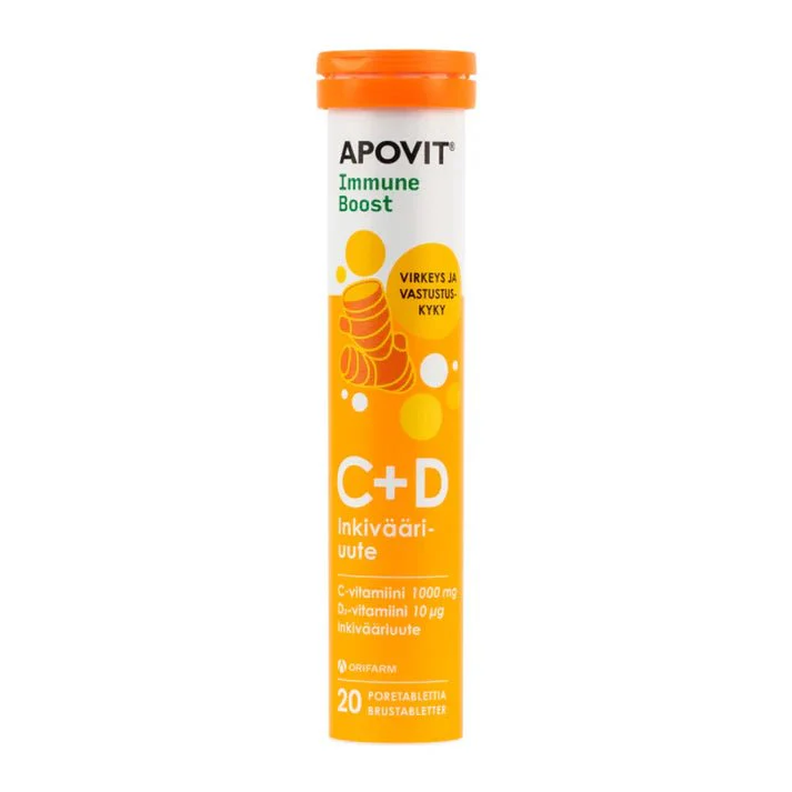 Apovit Immune Boost C- Ja D-Vitamiini, Inkivääri