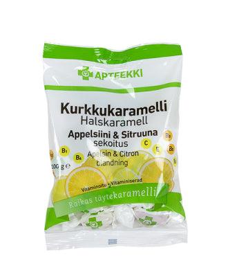 Apteekki Kurkkukaramelli Sitruuna&Appelsiini