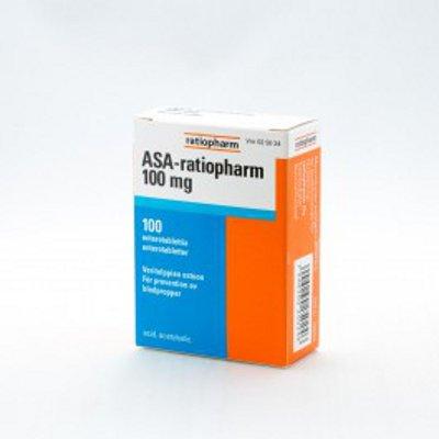 Asa-Ratiopharm 100 mg Enterotabletti