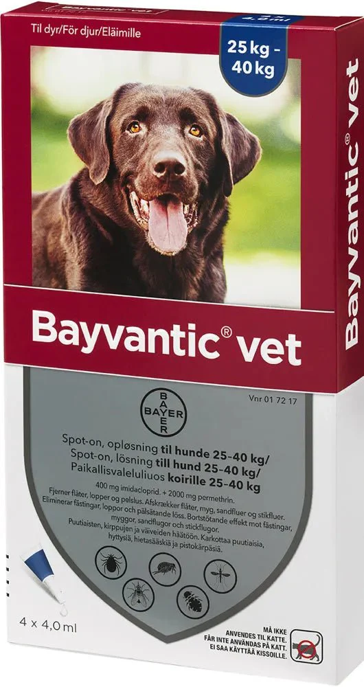 Bayvantic Vet Koirille 25-40 kg 400 mg/2000 mg Paikallisvaleluliuos - Image 2
