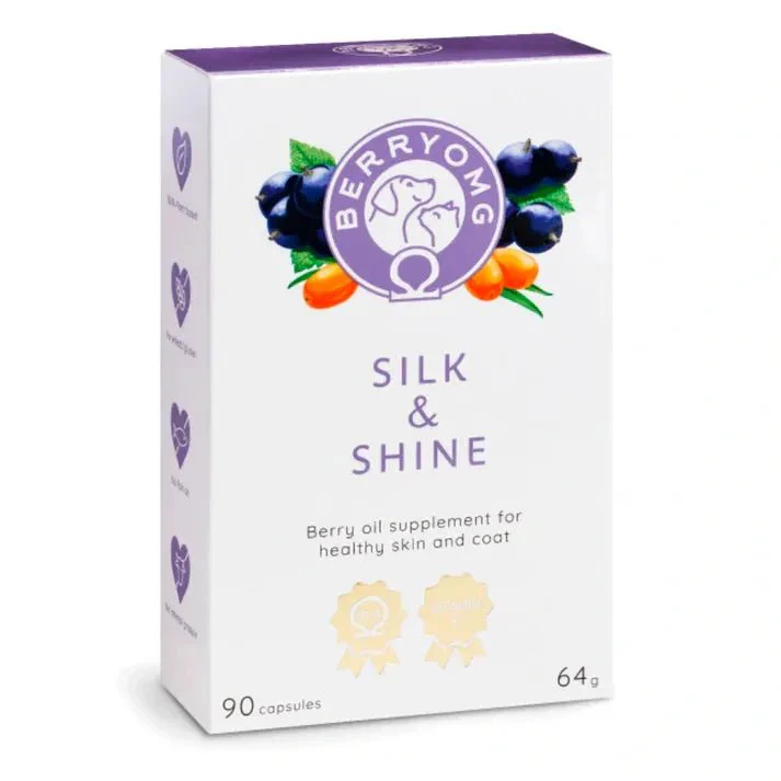 BERRYOMG Silk & Shine ravintolisä koirille ja kissoille