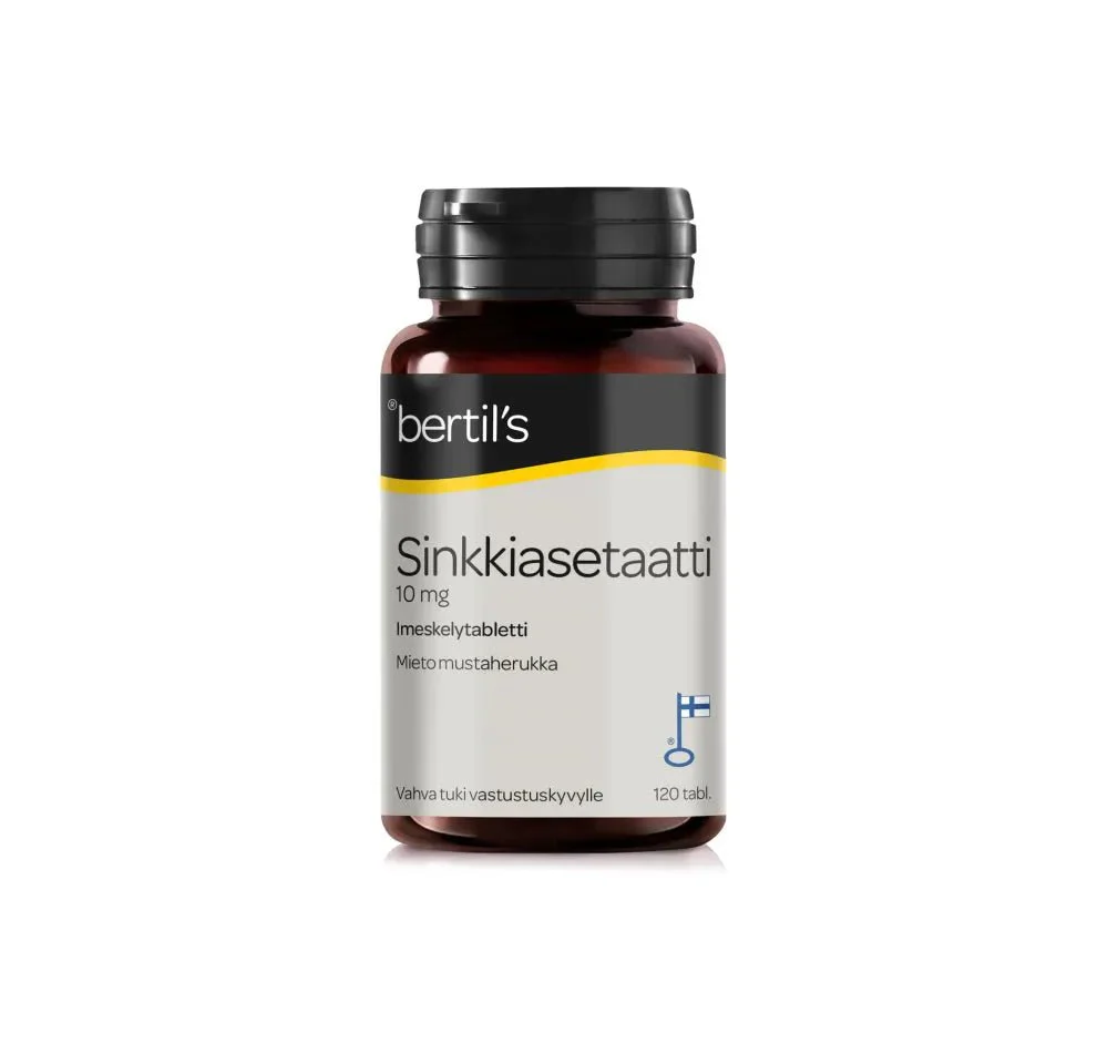 Bertils Sinkkiasetaatti (Imeskelytabletti) 120 tabl.