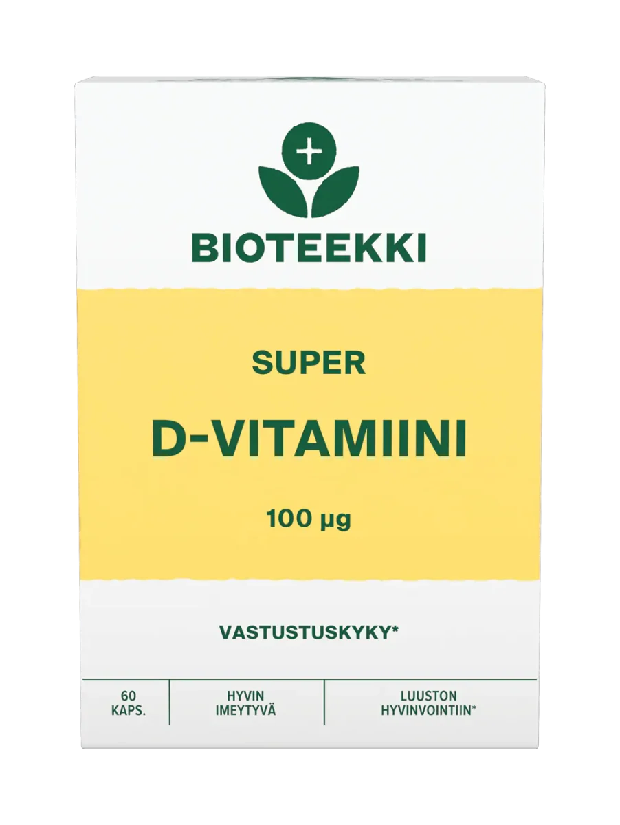 Bioteekki Super D-Vitamiini 100 ug
