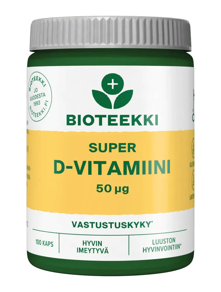 Bioteekki Super D-Vitamiini 50 ug