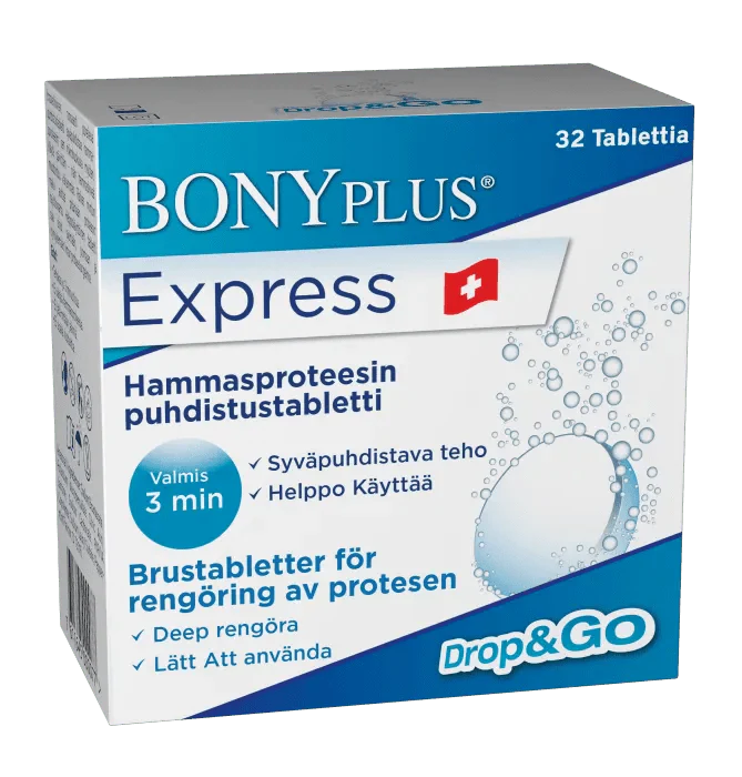 Bony Plus Express Hammasproteesin puhdistustabletti