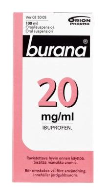 Burana 20 mg/ml Oraalisuspensio, 100 ml Ja 200 ml