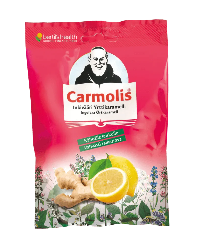 Carmolis Inkivääri Kurkkukaramelli