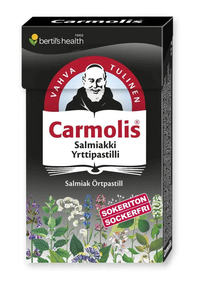 Carmolis Salmiakki Yrttipastilli