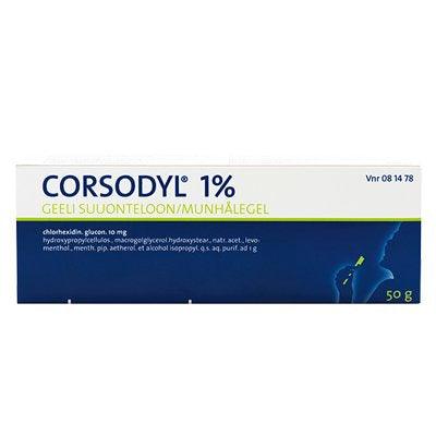 Corsodyl 10 mg/g Geeli Suuonteloon