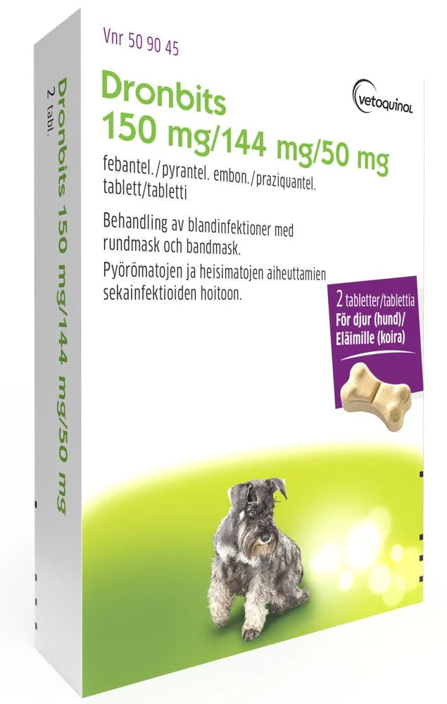 Dronbits 50 mg/144 mg/150 mg Vet Tabl