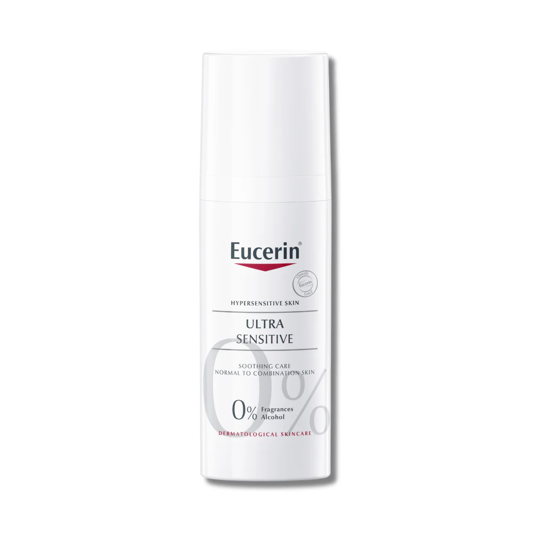 Eucerin Ultrasensitive Sooting Care, normaali ja sekaiho
