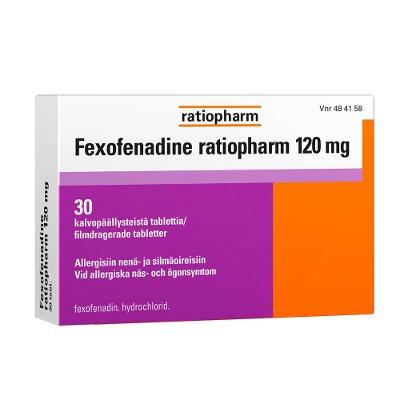 Fexofenadine Ratiopharm 120 mg Tabletti, Kalvopäällysteinen - Image 2