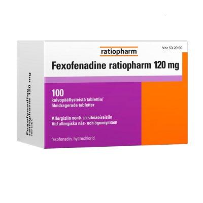 Fexofenadine Ratiopharm 120 mg Tabletti, Kalvopäällysteinen - Image 3