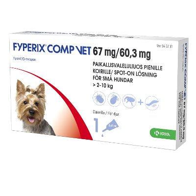 Fyperix Comp Vet 60,3 mg/67 mg Paikallisvaleluliuos Pienille Koirille