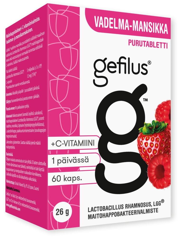 Gefilus Vadelma-Mansikka Purutabletti