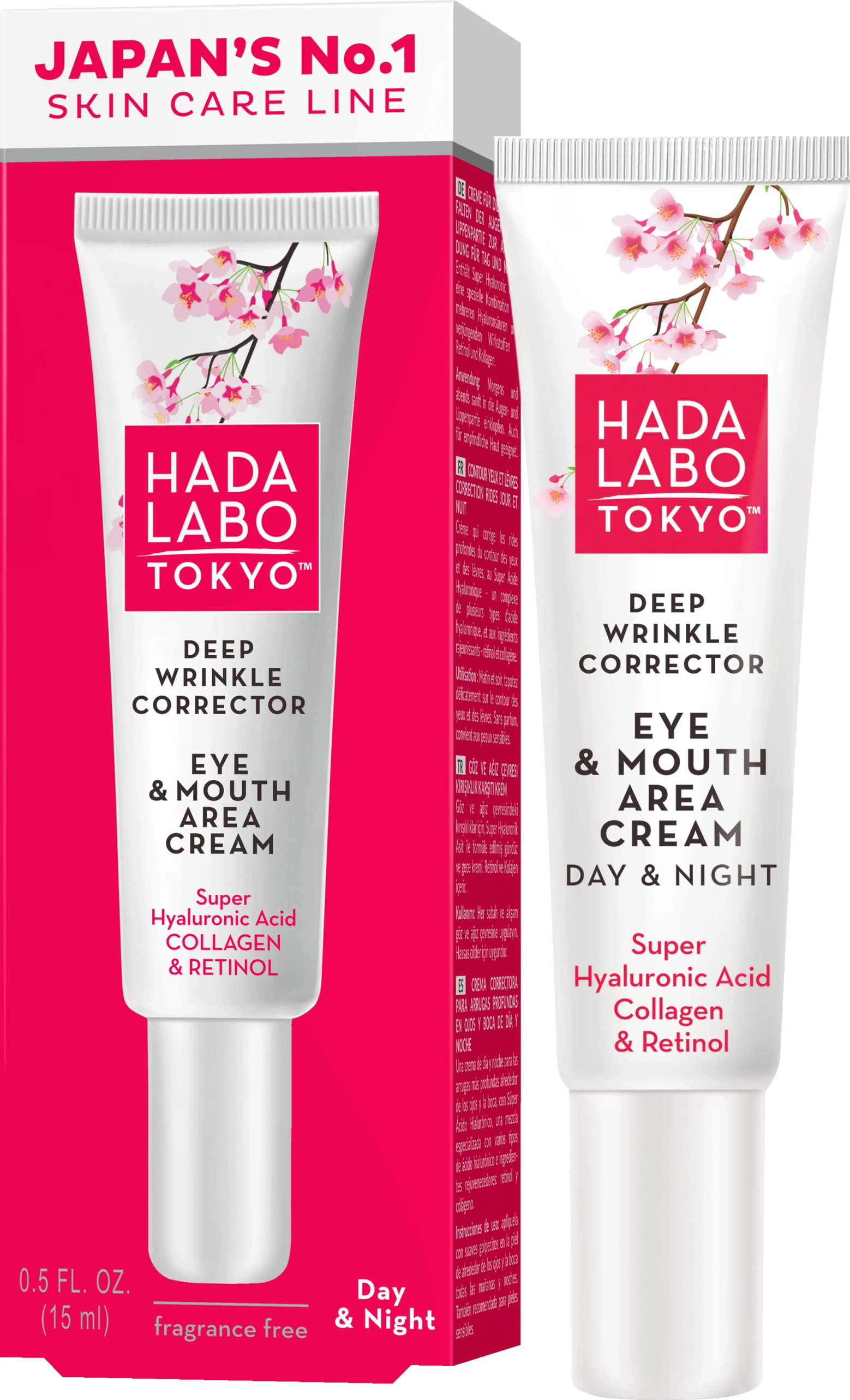 HADA LABO Wrinkle Correcting Eye & Mouth Cream 15 ml