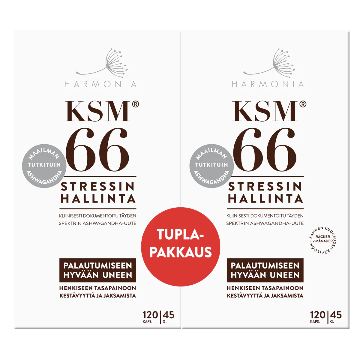 Harmonia KSM66 tuplapakkaus (2x120 kaps) - Image 2