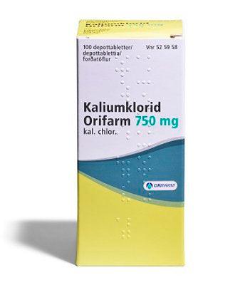 Kaliumklorid Orifarm 750 mg Depottabl