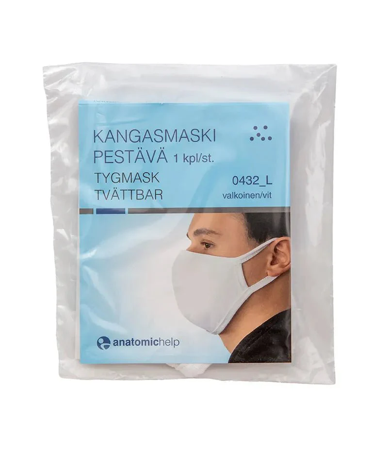Kangasmaski Pestävä L 100 % Puuvilla Valkoinen - Image 2