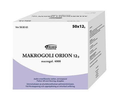 Makrogoli Orion 12 g Jauhe Oraaliliuosta Varten, Annospussi