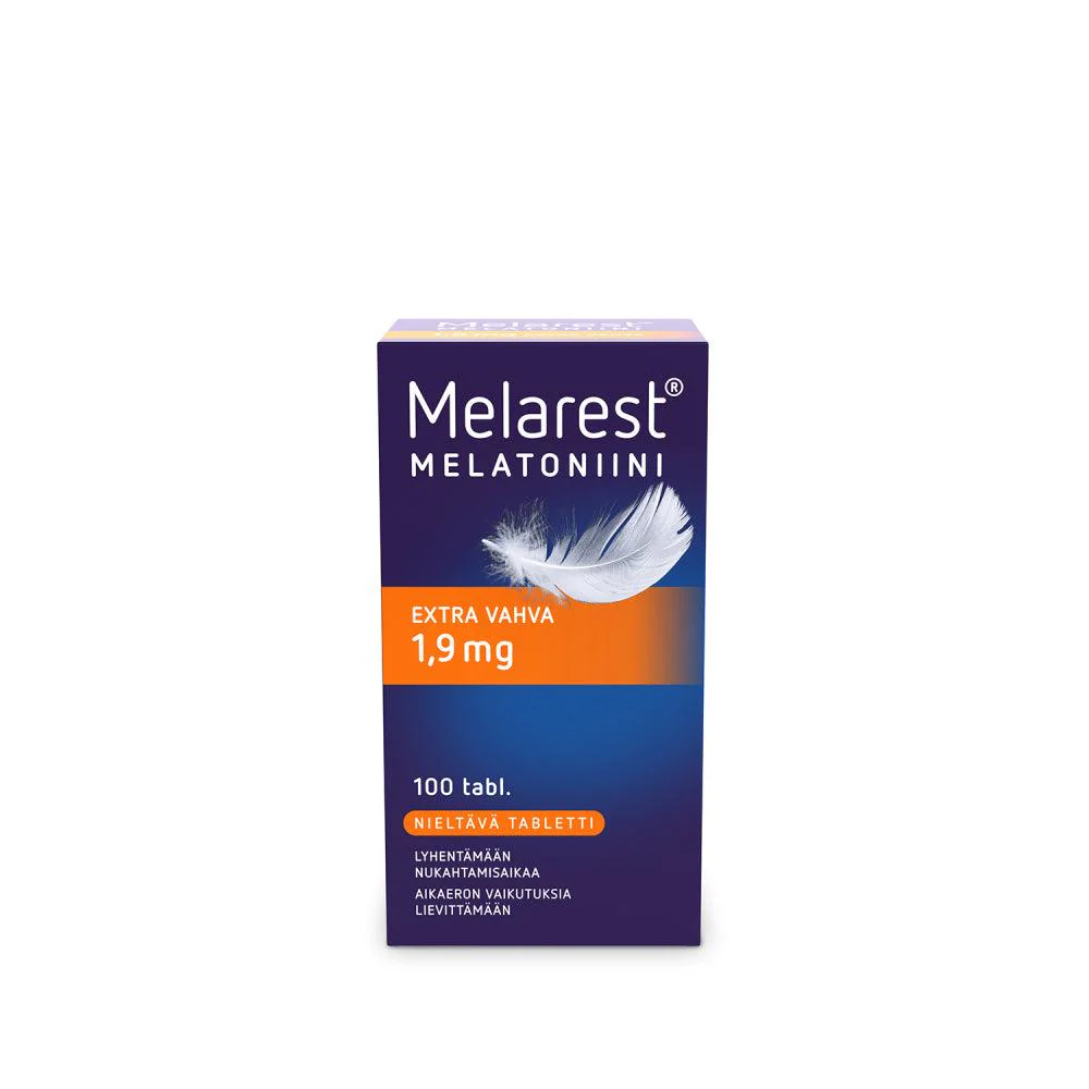 Melarest Melatoniini Extra Vahva Nieltävä 1,9 mg - 30 Tabl, 100 Tabl - Image 2