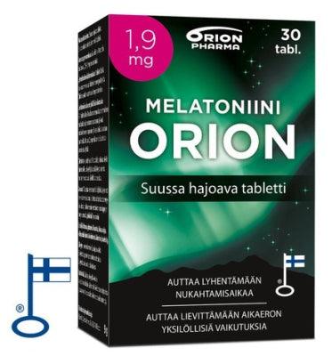 Melatoniini Orion 1,9 mg, Suussa hajoava