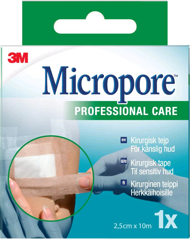 Micropore Kuituteippi, Ruskea, 2,5 cm