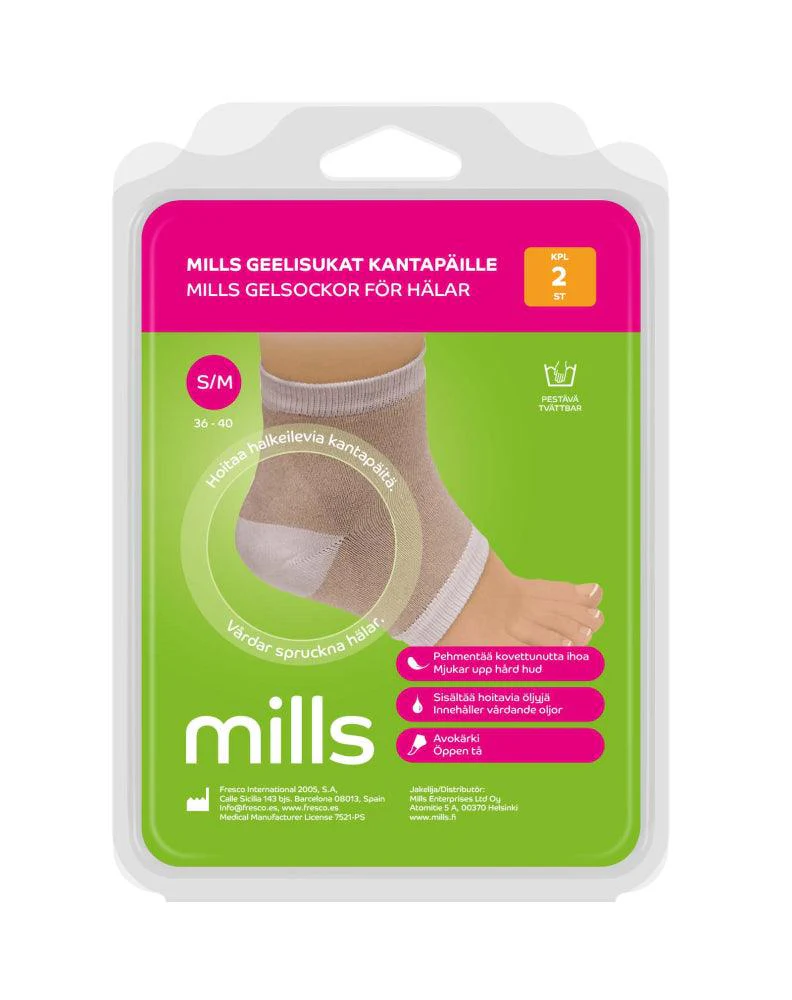 Mills Geelisukat Kantapäille, Koko S/M