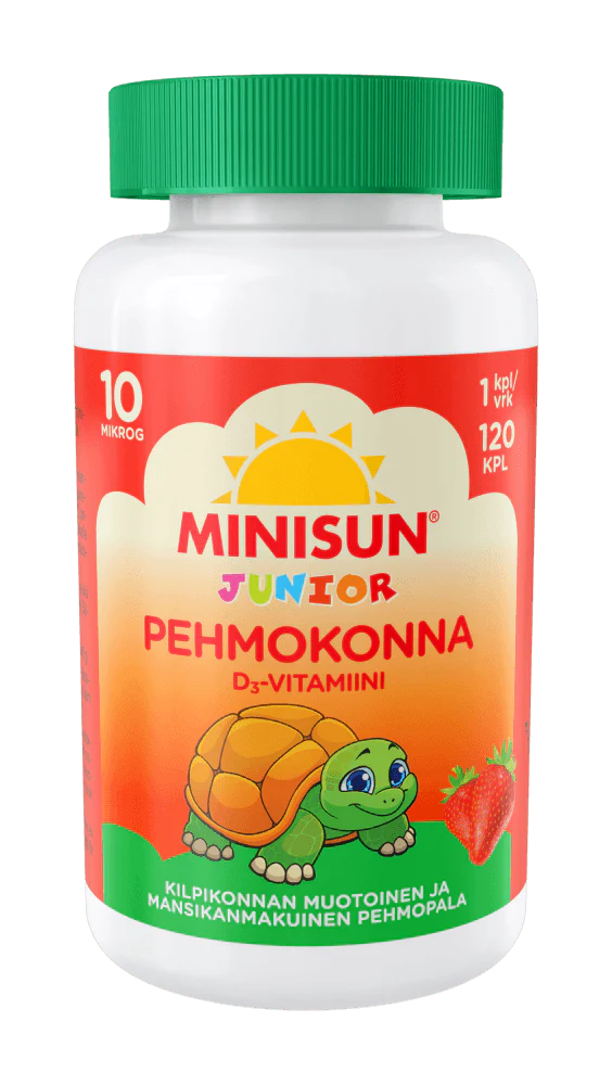 Minisun D-Vitamiini lapselle Pehmokonna Mansikka 10 mcg - Image 2