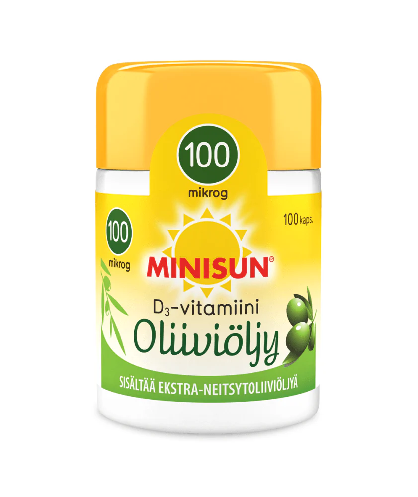 Minisun D-vitamiini Oliiviöljykapseli 100 mcg