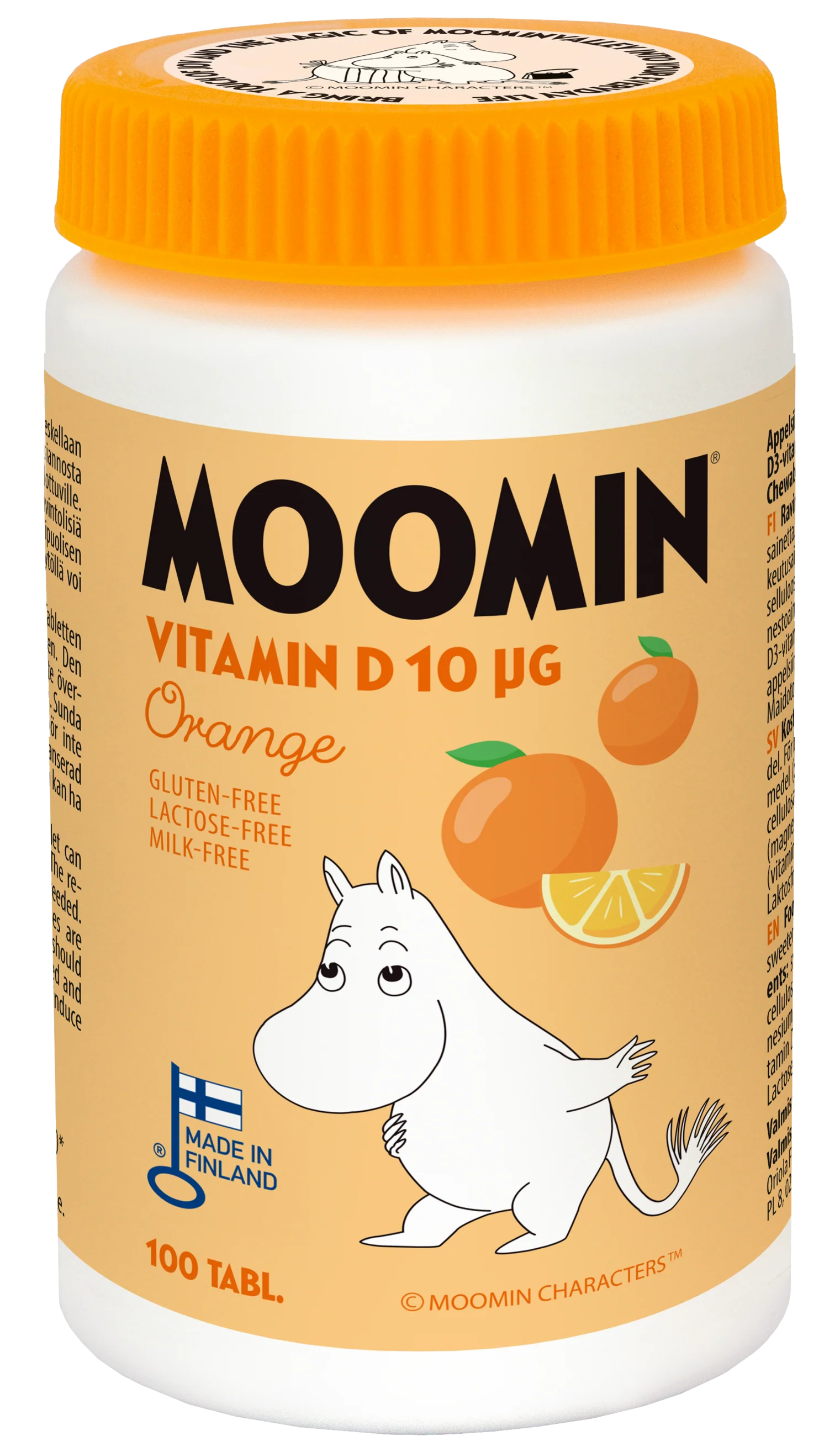 Moomin Vitamin D orange 100 tablettia