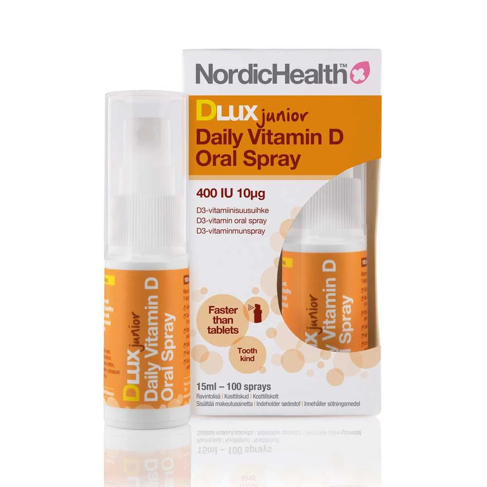 Nordic Health Dlux Junior D3-Suihke D-vitamiini lapsille