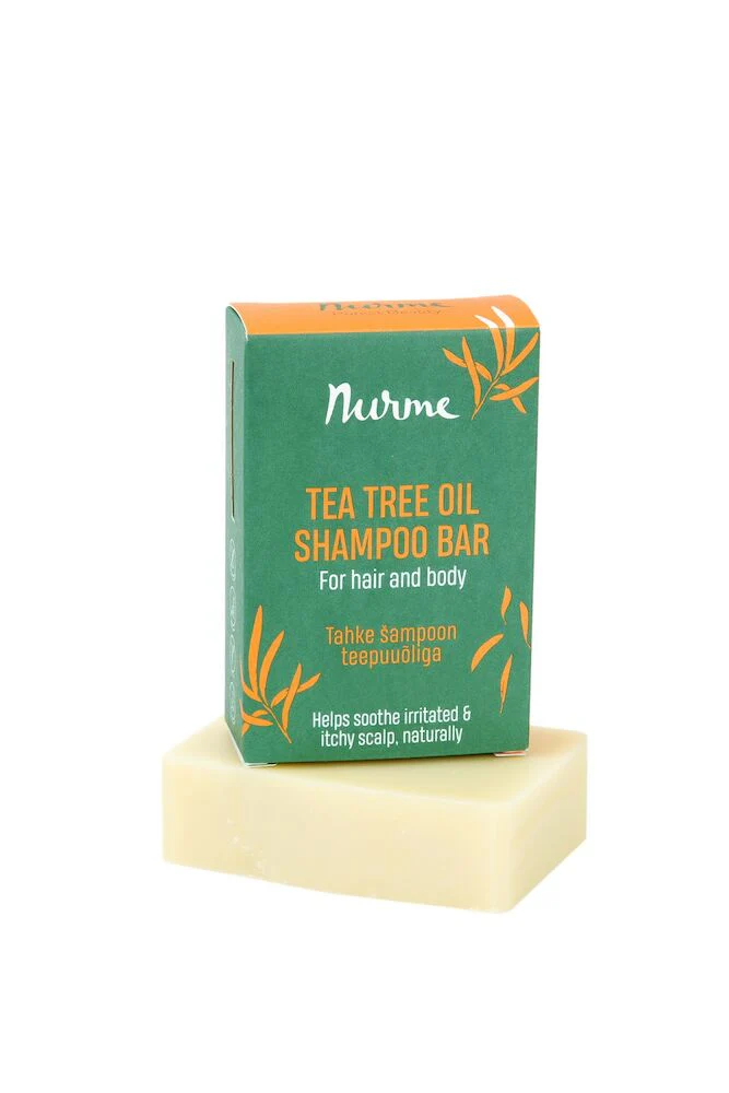 Nurme Tea Tree Shampoo Bar -Palashampoo kutisevalle hiuspohjalle 100g