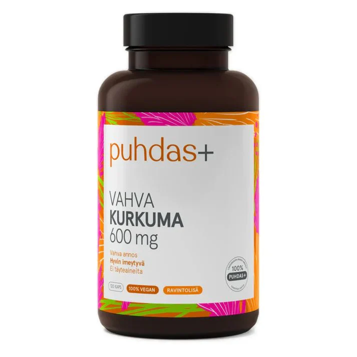 Puhdas+ Vahva Kurkuma 600 mg 120 vegekaps