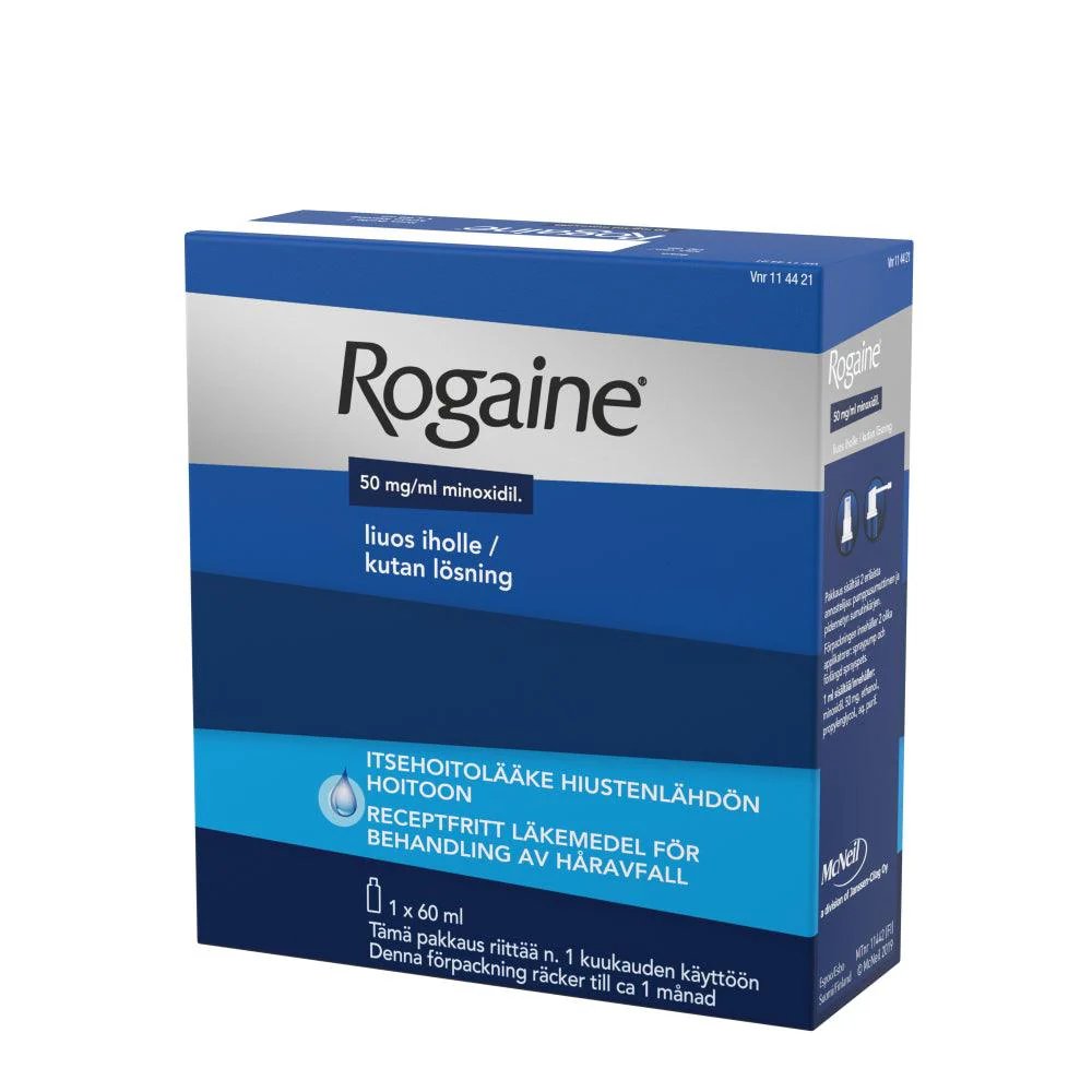 Rogaine 50 mg/ml Liuos Iholle 2 Annostelijaa