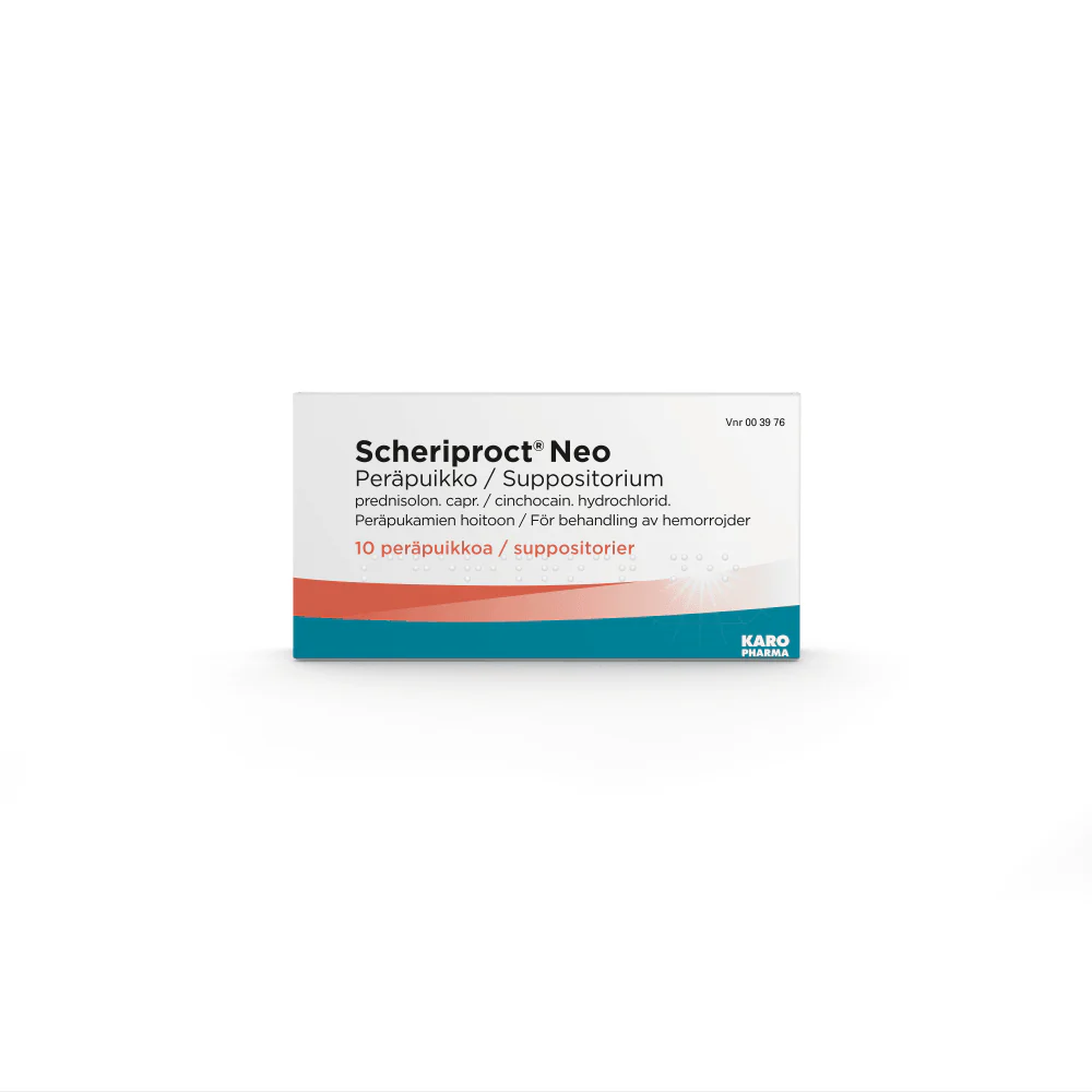 Scheriproct Neo 1 mg/1 mg Peräpuikko