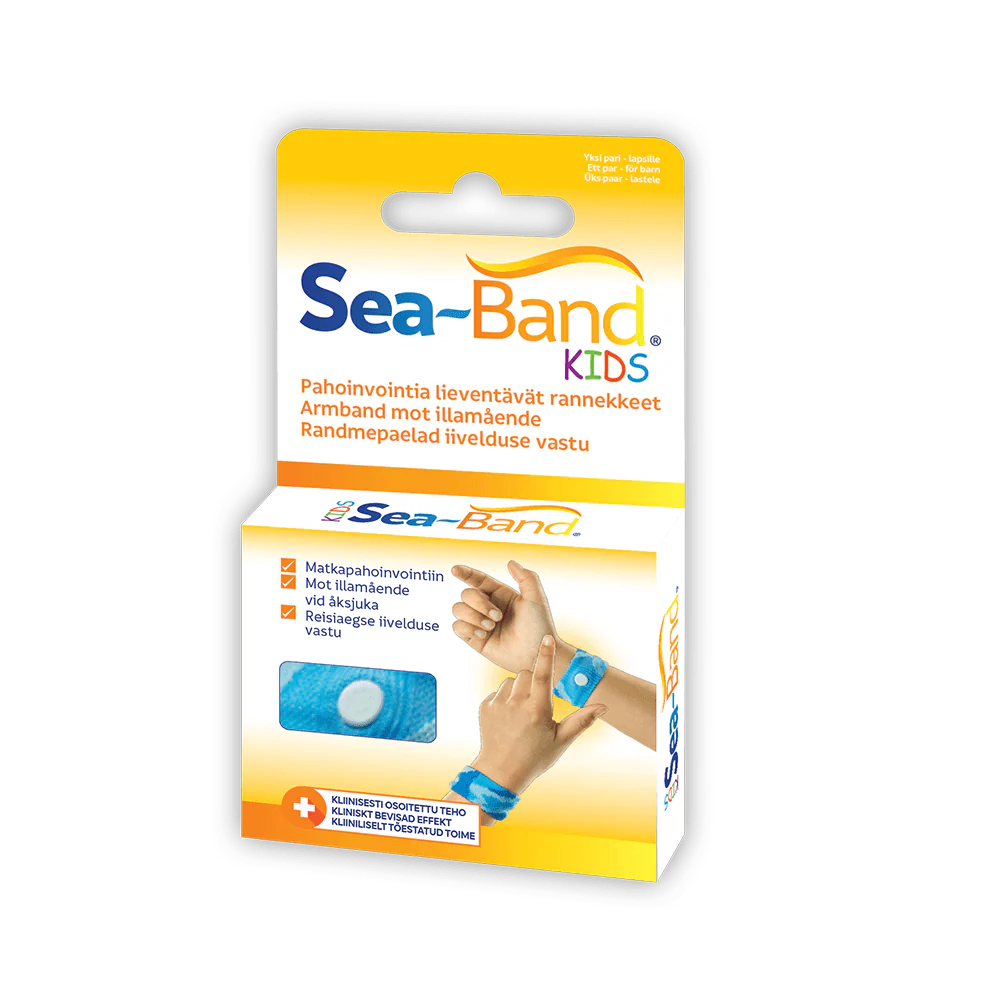 Sea-Band Kids Pahoinvointirannekkeet, sininen 1 pari