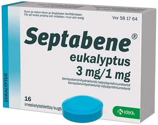 Septabene Eukalyptus 1 mg/3 mg imeskelytabletti