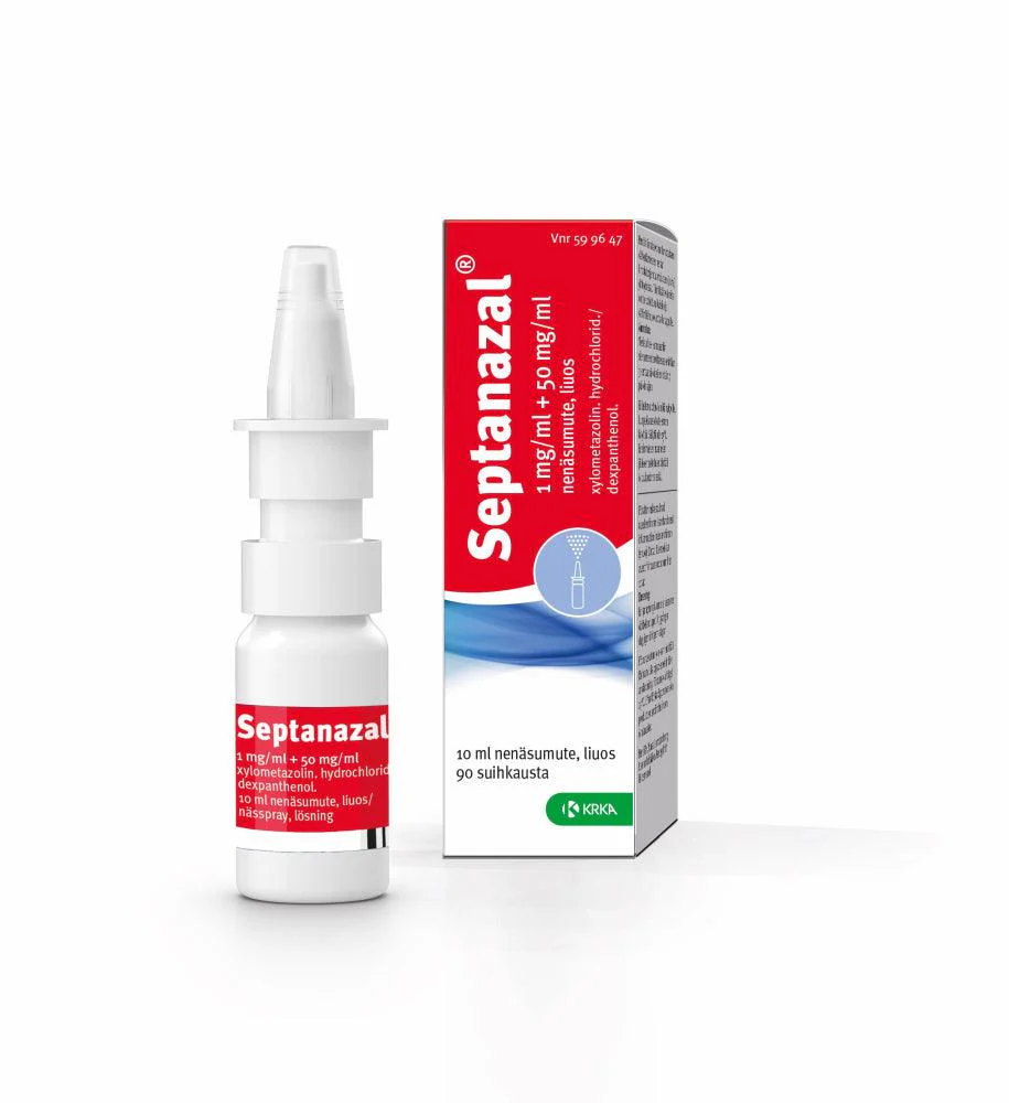 Septanazal 1 mg/ml/50 mg/ml Nenäsumute, Liuos