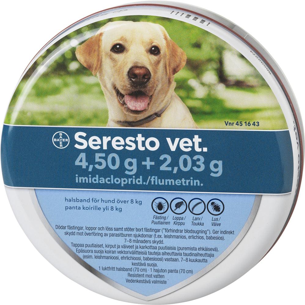Seresto Vet Koirille Yli 8 kg 2,03 G/4,5 g Panta