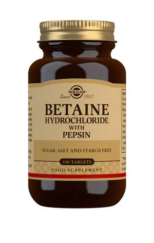 Solgar Betaiinihydrokloridi + pepsiini 100 tabl