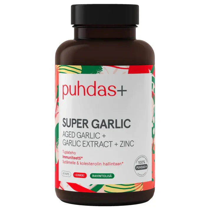Puhdas+ Super Garlic, Valkosipuli (Aged Garlic + Garlic Extract + Zinc) - Image 2