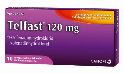 Telfast 120 mg Tabl, Kalvopääll