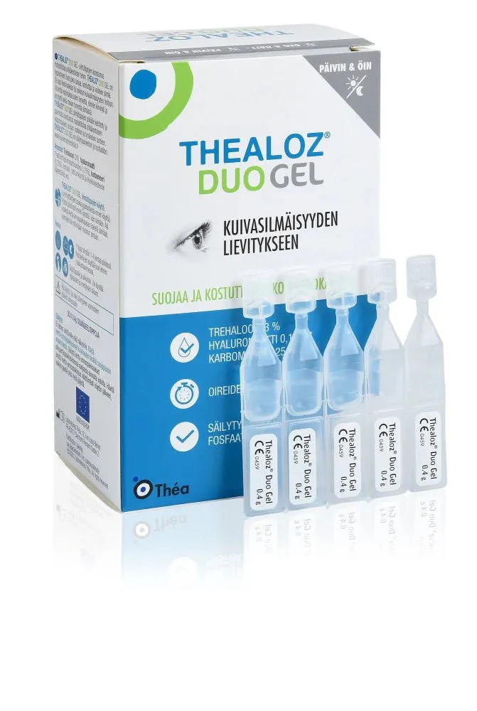 Thealoz Duo Gel Silmätippa Kerta-Annospakkaus, Säilytysaineeton
